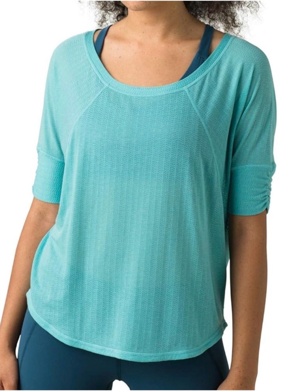 PrAna Helani Yoga Top with‎ Dolman Sleeves Teal Women’s Size Small